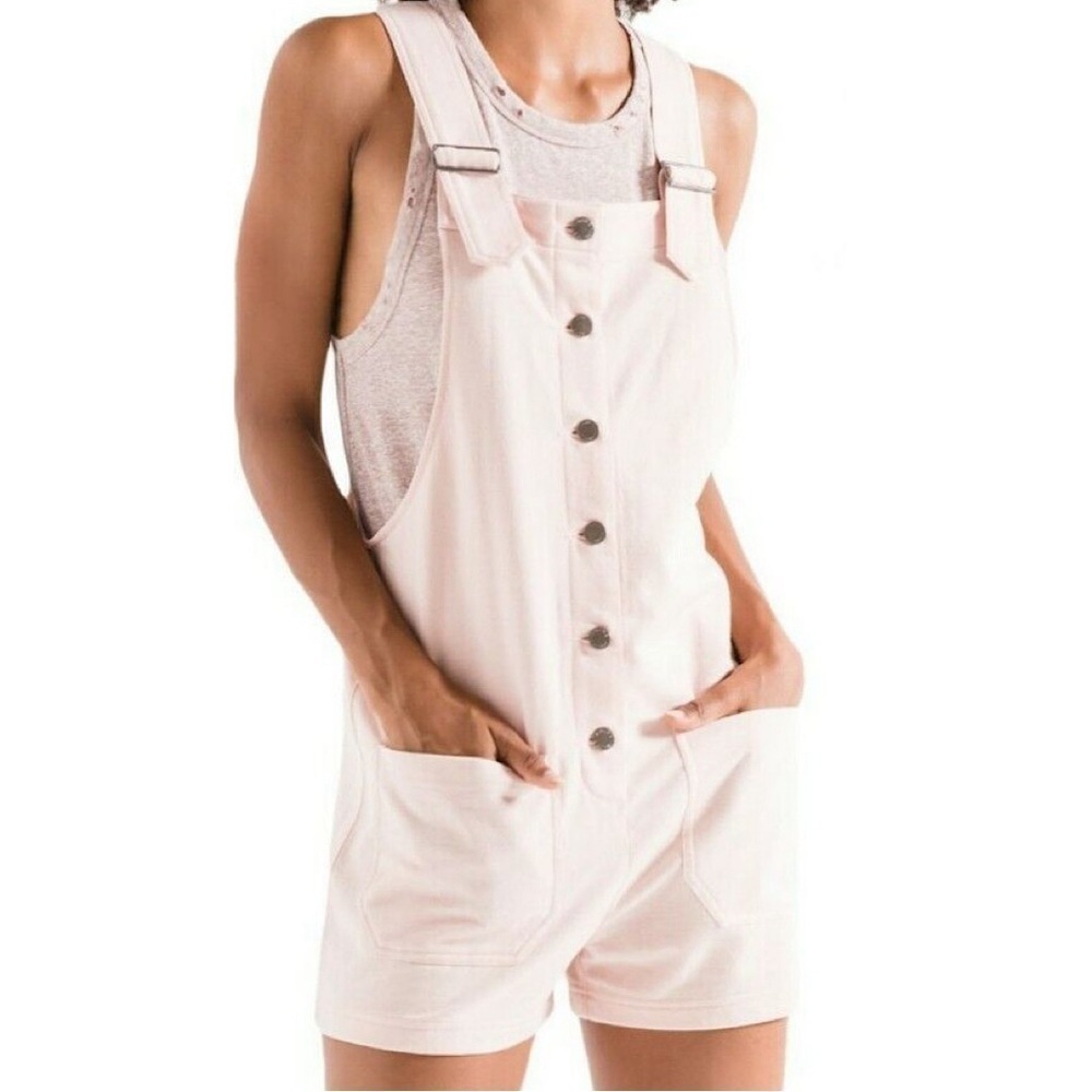 Z Supply - Peach Button Front Short Overall (Size:Small)